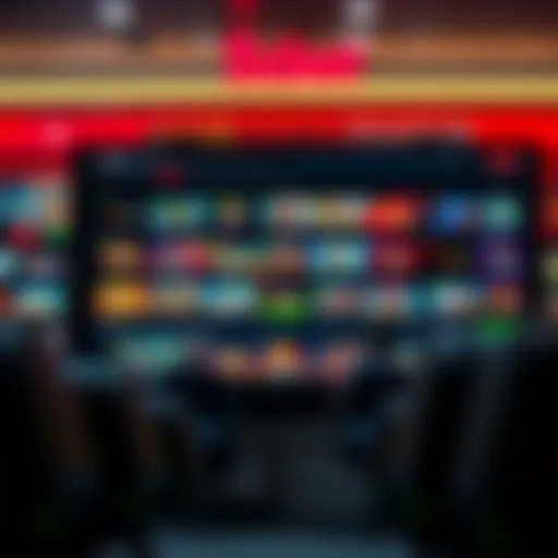 Dynamic online betting interface showcasing various gaming options