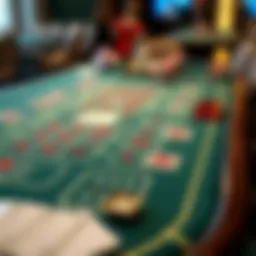 A detailed baccarat table layout showing player and banker betting options