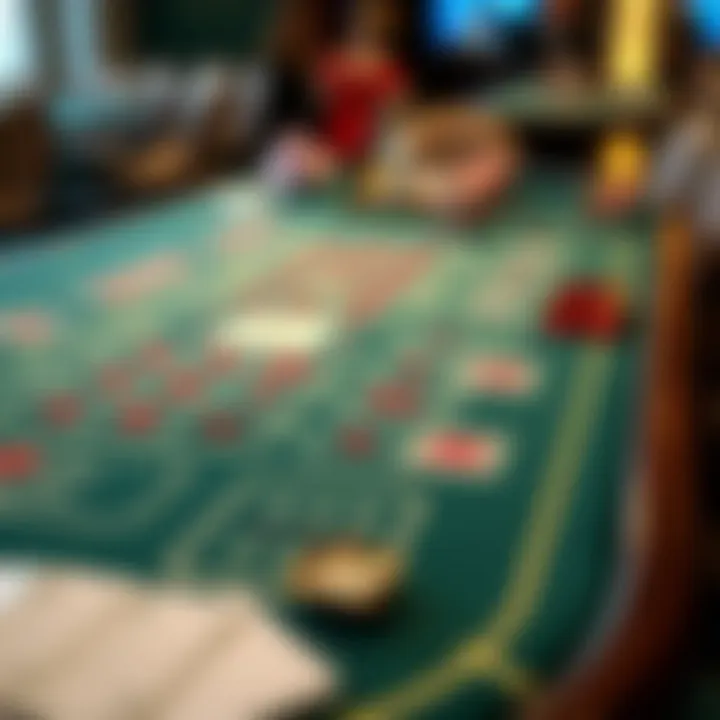 A detailed baccarat table layout showing player and banker betting options