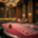 A luxurious baccarat table showcasing the game's elegance