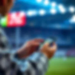 User interacting with a betting app on a smartphone