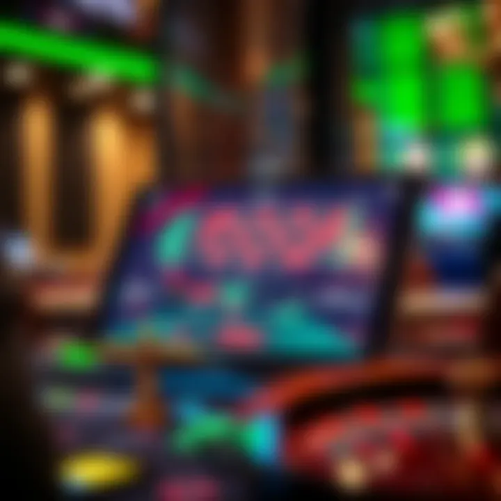 A digital device displaying an online live roulette platform.