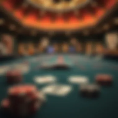 Casino Table with Cards Casino Table with Cards