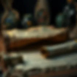 Symbolic representation of ancient scrolls