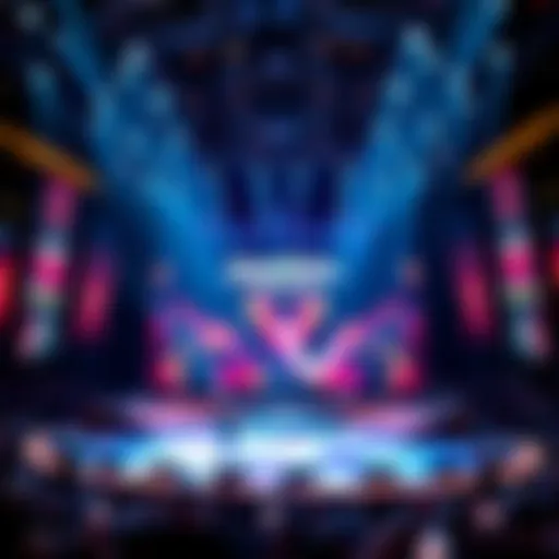 Eurovision stage illuminated during a live performance