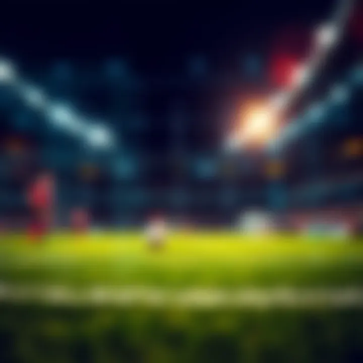 Data-Driven Predictions for Football Matches Close-up of a football match with stats overlay