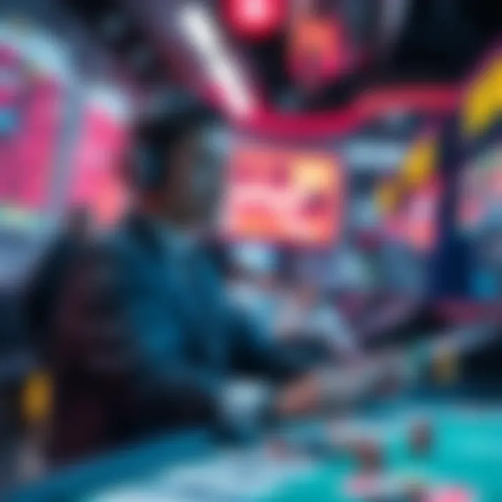 Futuristic Trends in Gambling A futuristic representation of emerging trends in the gambling industry.