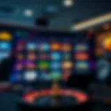 A captivating view of an online casino interface showcasing various gaming options.