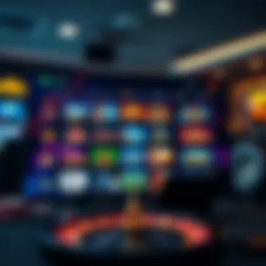 Exploring the Online Casino Interface A captivating view of an online casino interface showcasing various gaming options.