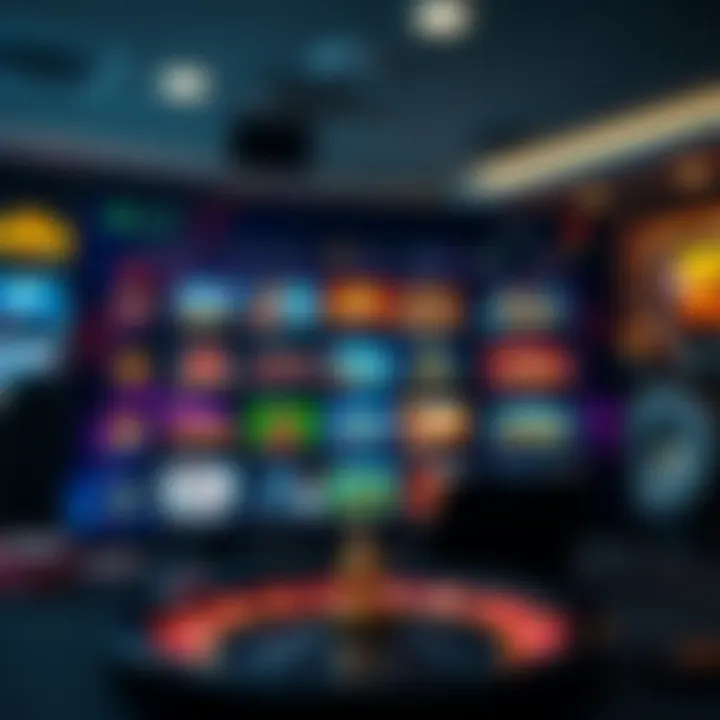 Exploring the Online Casino Interface A captivating view of an online casino interface showcasing various gaming options.