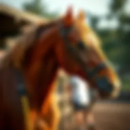 A well-groomed horse showcasing proper care techniques