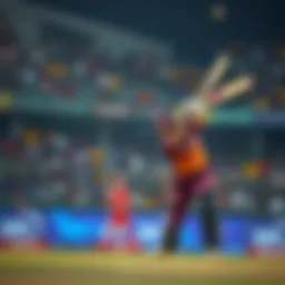 Exciting moment during an IPL match