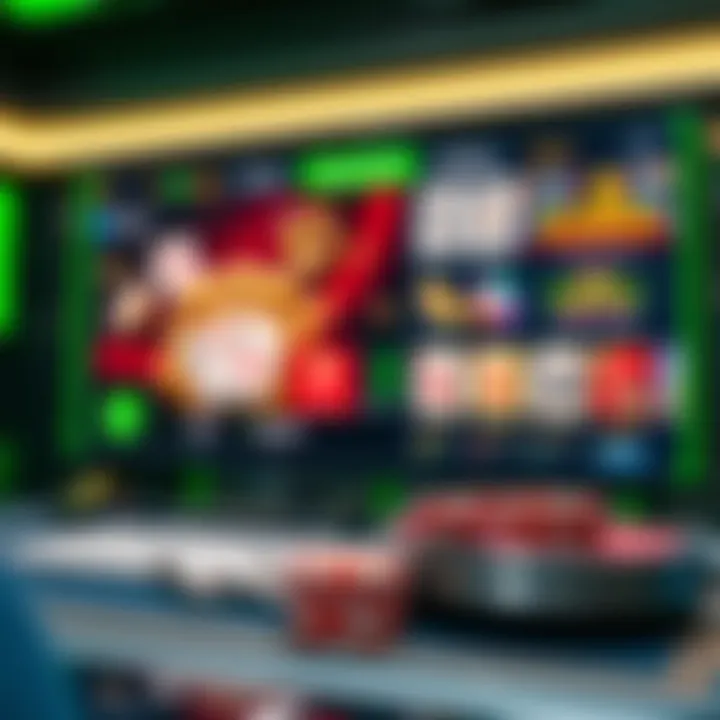 A modern casino gaming interface showcasing innovative features