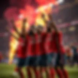 Madura United team celebrating a victory