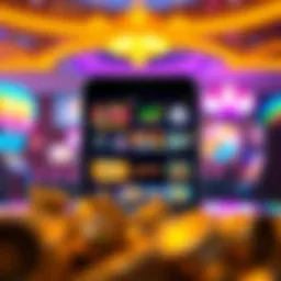 Vibrant mobile casino interface showcasing popular games