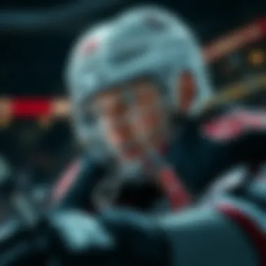 A close-up of a player in action during a crucial game moment