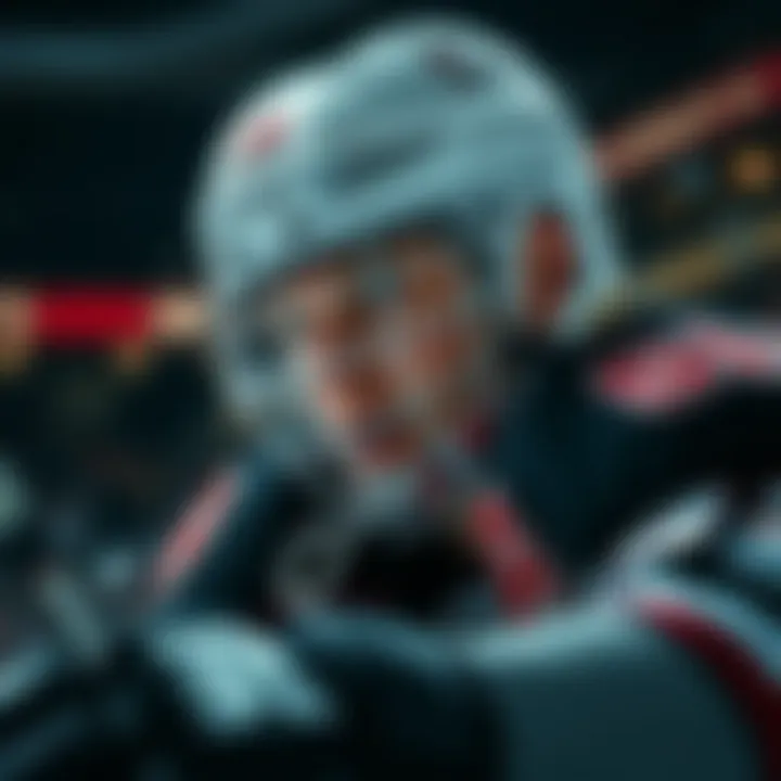 A close-up of a player in action during a crucial game moment