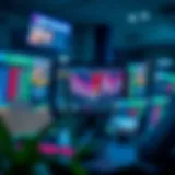 Conceptual representation of online betting platforms showcasing various interfaces and features.