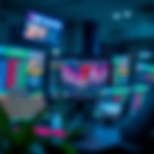 Conceptual representation of online betting platforms showcasing various interfaces and features.