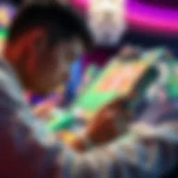 User engaging with an online casino app interface