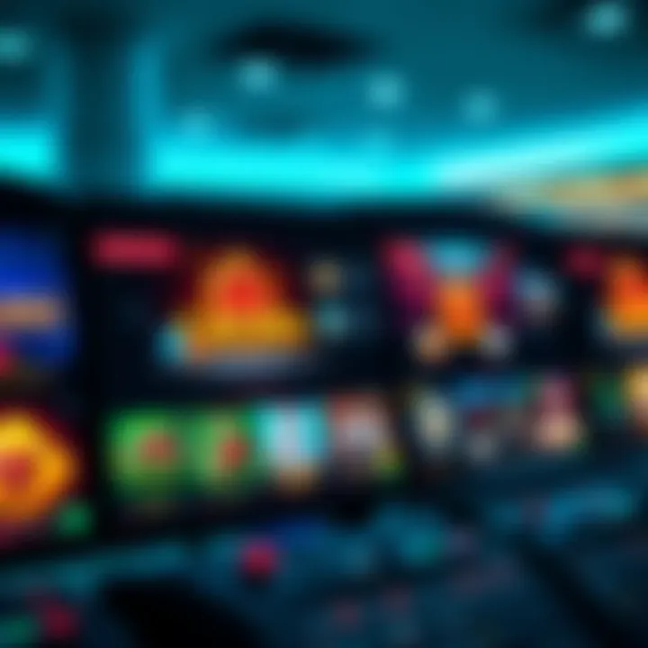 A captivating view of an online casino interface showcasing various games.