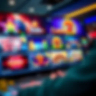 Exploring Online Casino Interfaces A vibrant online casino interface showcasing various games