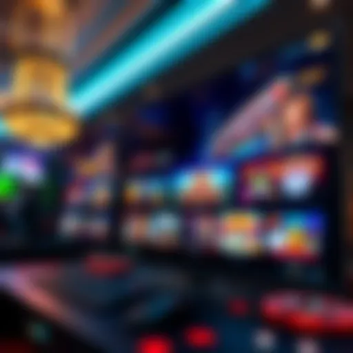 An immersive online casino interface showing various game options.