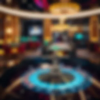 Modern roulette table with advanced technology