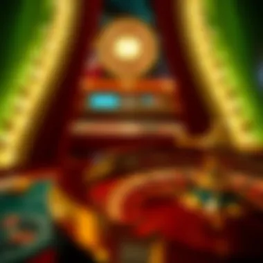 A digital representation of online roulette gameplay