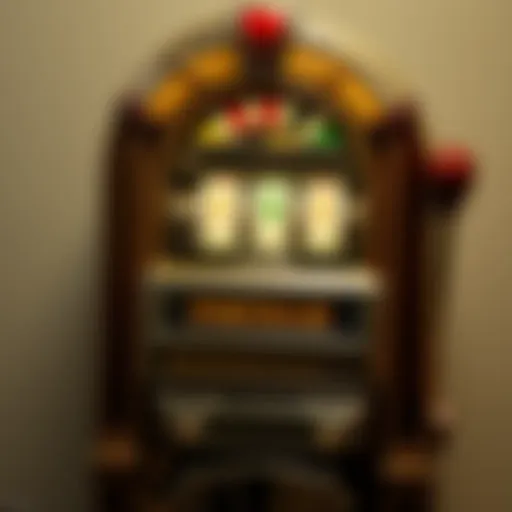 A vintage slot machine showcasing its intricate design