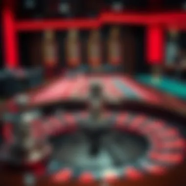 A close-up view of a roulette table with vibrant betting options