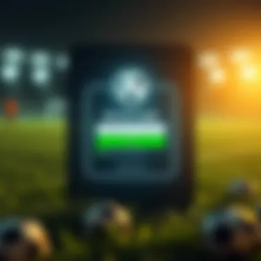Secure Login Interface A secure login interface of a soccer betting application