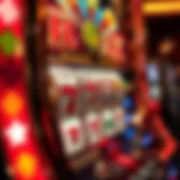 An intricate slot machine displaying various symbols and reels