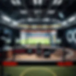 An advanced broadcasting studio showcasing high-tech equipment