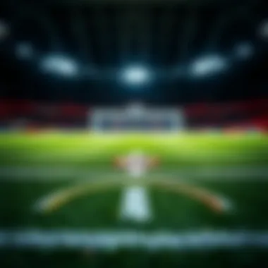 Illustration of a soccer field with key performance indicators