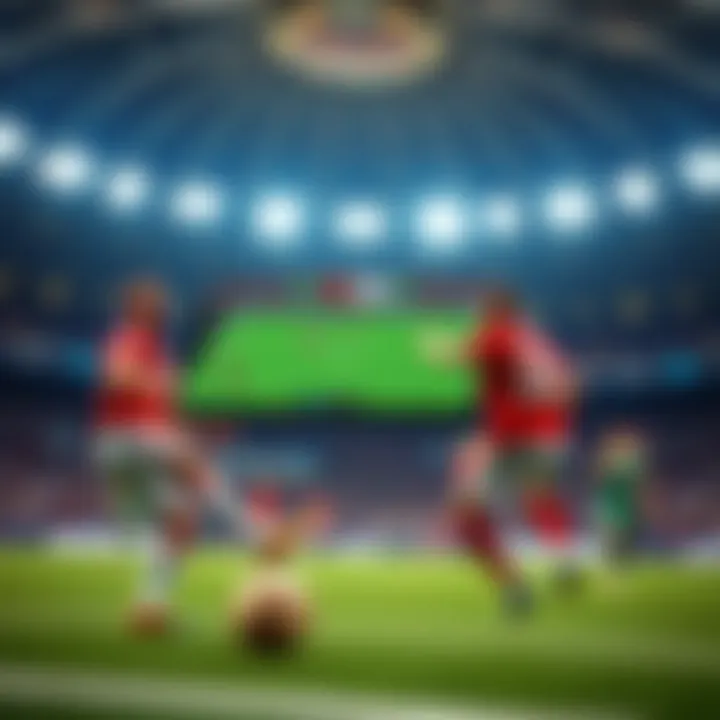 User interface of a mobile betting app showcasing live sports