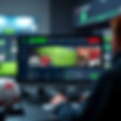 Illustration of a user-friendly betting interface showcasing various sports