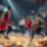 Dynamic NBA match with intense gameplay