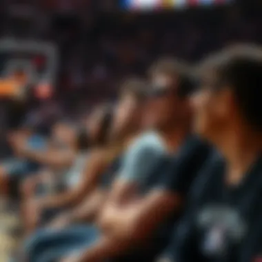 Fan Engagement in NBA Enthusiastic fans enjoying a basketball game