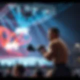 Illustration depicting the excitement of UFC live streaming