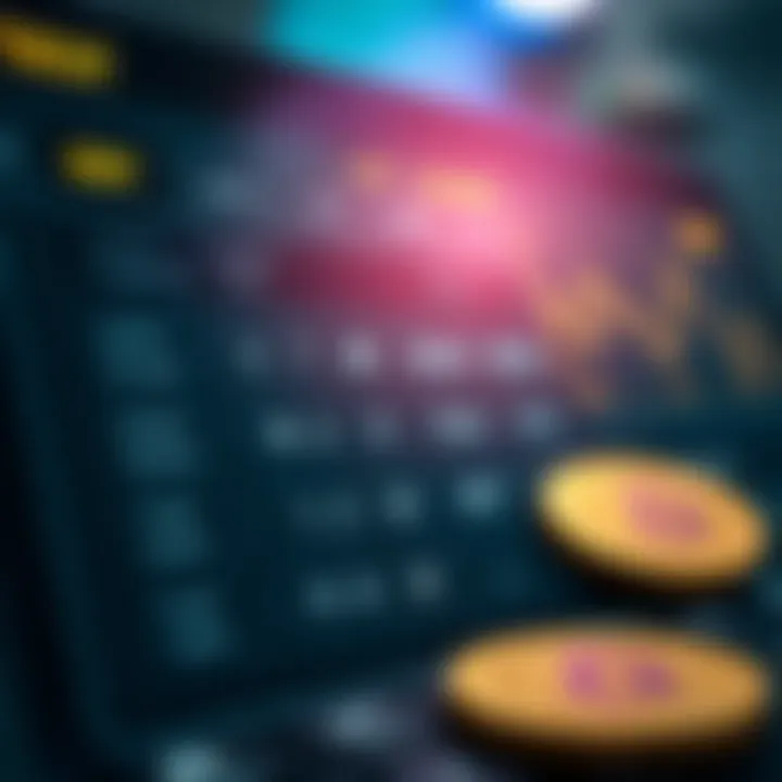 User interface of a cryptocurrency calculator