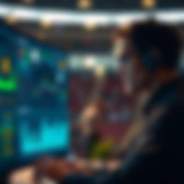 Engaging with Sports Analytics User interacting with sports analytics data