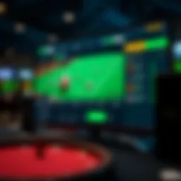 Virtual betting platform interface showcasing features