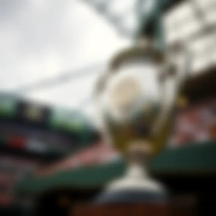 The Prestigious Wimbledon Trophy A close-up of the iconic Wimbledon trophy, symbolizing excellence in tennis